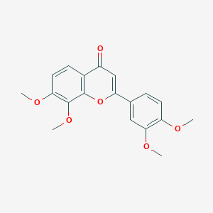 molecular formula C19H18O6 B192537 3',4',7,8-四甲氧基黄酮 CAS No. 65548-55-2