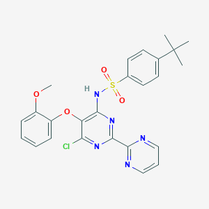 molecular formula C25H24ClN5O4S B193188 4-叔丁基-N-(6-氯-5-(2-甲氧基苯氧基)-2,2'-联吡啶-4-基)苯磺酰胺 CAS No. 150727-06-3