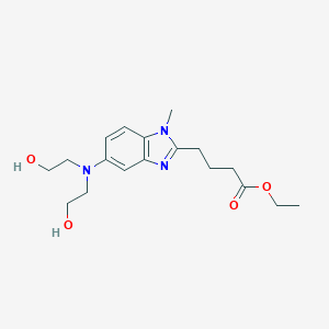 molecular formula C18H27N3O4 B193237 5-[双(2-羟乙基)氨基]-1-甲基-1H-苯并咪唑-2-丁酸乙酯 CAS No. 3543-74-6