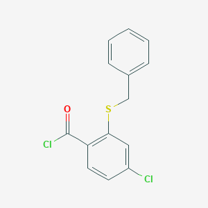 molecular formula C14H10Cl2OS B019326 2-(苄基硫基)-4-氯苯甲酰氯 CAS No. 40183-55-9