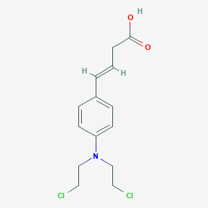 molecular formula C14H17Cl2NO2 B193288 (E)-4-[4-[双(2-氯乙基)氨基]苯基]丁-3-烯酸 CAS No. 73027-06-2