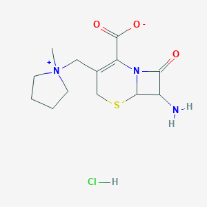molecular formula C13H20ClN3O3S B193802 1-[[(6R,7R)-7-氨基-2-羧基-8-氧代-5-硫杂-1-氮杂双环[4.2.0]辛-2-烯-3-基]甲基]-1-甲基吡咯烷鎓氯 CAS No. 103121-85-3