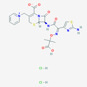 molecular formula C22H22N6O7S2  2HCl B019381 头孢他啶二盐酸盐 CAS No. 73547-70-3