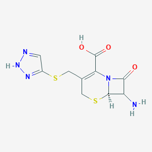 (6R-trans)-7-Amino-8-oxo-3-((1H-1,2,3-triazol-4-ylthio)methyl)-5-thia-1-azabicyclo(4.2.0)oct-2-ene-2-carboxylic acid