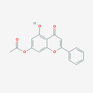 molecular formula C17H12O5 B019386 5-羟基-7-乙酰氧基黄酮 CAS No. 6674-40-4