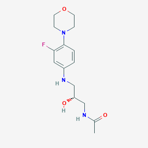 B193882 N-[(2R)-3-[[3-Fluoro-4-(4-morpholinyl)phenyl]amino]-2-hydroxypropyl]acetamide CAS No. 333753-67-6
