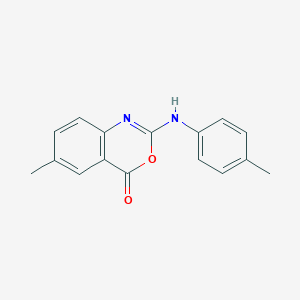 molecular formula C16H14N2O2 B019394 6-甲基-2-(对甲苯基氨基)-4H-苯并[d][1,3]恶嗪-4-酮 CAS No. 86672-58-4