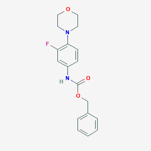 molecular formula C18H19FN2O3 B193943 苄基(3-氟-4-吗啉代苯基)氨基甲酸酯 CAS No. 168828-81-7