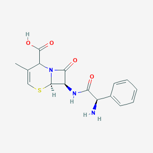 molecular formula C16H17N3O4S B194010 (6R,7R)-7-[[(2R)-2-氨基-2-苯乙酰基]氨基]-3-甲基-8-氧代-5-硫代-1-氮杂双环[4.2.0]辛-3-烯-2-羧酸 CAS No. 79750-46-2
