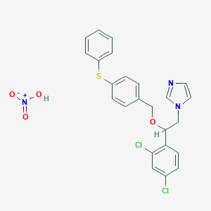 molecular formula C24H20Cl2N2OS . HNO3 B194164 Fenticonazole nitrate CAS No. 73151-29-8