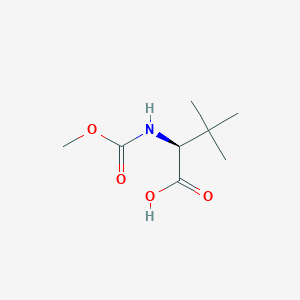 molecular formula C8H15NO4 B194262 (S)-2-((Methoxycarbonyl)amino)-3,3-dimethylbutanoic acid CAS No. 162537-11-3