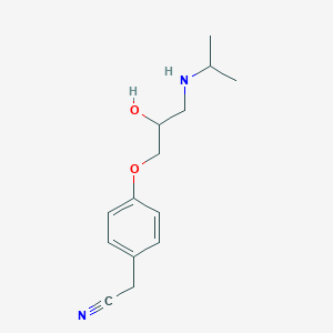 molecular formula C14H20N2O2 B194402 2-(4-(2-羟基-3-(异丙氨基)-丙氧基)苯基)乙腈 CAS No. 29277-73-4