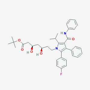molecular formula C37H43FN2O5 B194407 (3R,5R)-叔丁基 7-(2-(4-氟苯基)-5-异丙基-3-苯基-4-(苯甲酰氨基)-1H-吡咯-1-基)-3,5-二羟基庚酸酯 CAS No. 134395-00-9