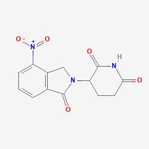 molecular formula C13H11N3O5 B194619 3-(4-Nitro-1-oxoisoindolin-2-yl)piperidine-2,6-dione CAS No. 827026-45-9
