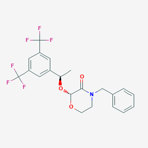 molecular formula C21H19F6NO3 B194743 (2R)-4-benzyl-2-[(1R)-1-[3,5-bis(trifluoromethyl)phenyl]ethoxy]morpholin-3-one CAS No. 287930-75-0