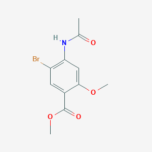 molecular formula C11H12BrNO4 B194757 Methyl 4-acetamido-5-bromo-2-methoxybenzoate CAS No. 4093-34-9