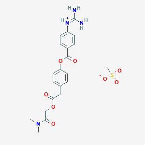 molecular formula C21H26N4O8S B194763 甲磺酸卡莫司他 CAS No. 59721-29-8