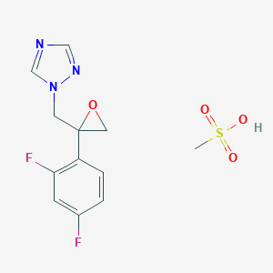 molecular formula C11H9F2N3O CH4O3S B194801 2-[[(2,4-Difluorophenyl)-2-oxiranyl]methyl]-1H-1,2,4-triazole methanesulfonate CAS No. 86386-77-8