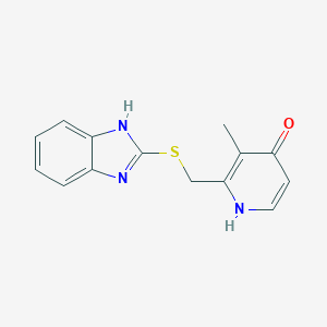 B194824 2-{[(1H-Benzimidazol-2-yl)sulfanyl]methyl}-3-methylpyridin-4(1H)-one CAS No. 131926-97-1