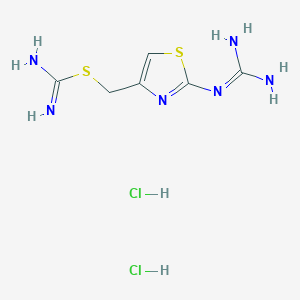 (2-Carbamimidamido-1,3-thiazol-4-yl)methyl carbamimidothioate dihydrochloride