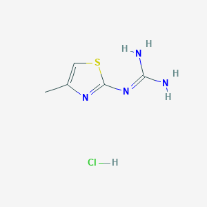 B194847 1-(4-Methyl-1,3-thiazol-2-yl)guanidine hydrochloride CAS No. 100599-91-5