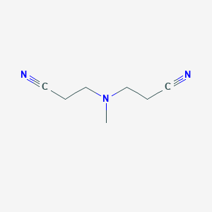 molecular formula C7H11N3 B019500 丙烷腈，3,3'-(甲亚胺基)双- CAS No. 1555-58-4