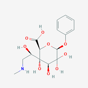 molecular formula C15H21NO9 B195022 β-D-葡萄糖醛酸，2-羟基-4-(1-羟基-2-（甲基氨基）乙基）苯基，(R)- CAS No. 54964-61-3
