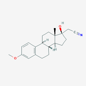 B195114 2-[(8R,9S,13S,14S,17R)-17-hydroxy-3-methoxy-13-methyl-7,8,9,11,12,14,15,16-octahydro-6H-cyclopenta[a]phenanthren-17-yl]acetonitrile CAS No. 24284-84-2