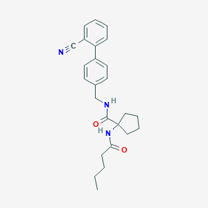 molecular formula C25H29N3O2 B195250 N-[(2'-Cyano[1,1'-biphenyl]-4-yl)methyl]-1-(pentanoylamino)cyclopentane-1-carboxamide CAS No. 141745-71-3