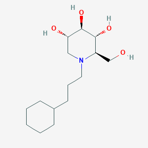 molecular formula C₁₅H₂₉NO₄ B019536 (2R,3R,4R,5S)-1-(3-环己基丙基)-2-(羟甲基)哌啶-3,4,5-三醇 CAS No. 133342-48-0