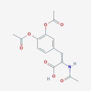 molecular formula C₁₅H₁₅NO₇ B019549 2-乙酰氨基-3-(3,4-二乙酰氧基苯基)-2-丙烯酸 CAS No. 65329-03-5