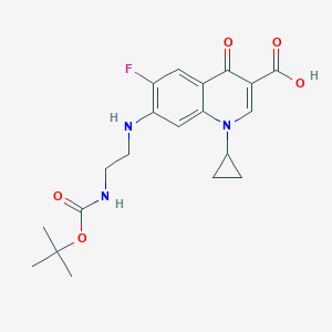 molecular formula C20H24FN3O5 B019554 N-(叔丁氧羰基)去乙烯环丙沙星 CAS No. 105589-00-2