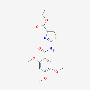 molecular formula C16H18N2O6S B195549 Ethyl 2-(2,4,5-trimethoxybenzamido)thiazole-4-carboxylate CAS No. 185105-98-0