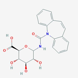 molecular formula C21H20N2O7 B195703 (2S,3S,4S,5R)-6-(苯并[b][1]苯并氮杂卓-11-羰基氨基)-3,4,5-三羟基氧杂环-2-羧酸 CAS No. 60342-79-2