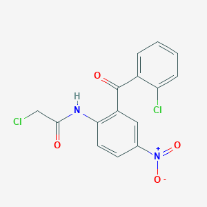 B195749 2-Chloro-N-(2-(2-chlorobenzoyl)-4-nitrophenyl)acetamide CAS No. 180854-85-7