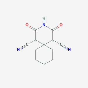 molecular formula C12H13N3O2 B195786 2,4-二氧代-3-氮杂螺[5.5]十一烷-1,5-二腈 CAS No. 4355-15-1