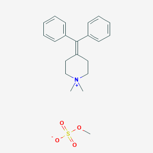 molecular formula C20H24N·CH3O4S B195865 二苯甲基甲基硫酸酯 CAS No. 62-97-5