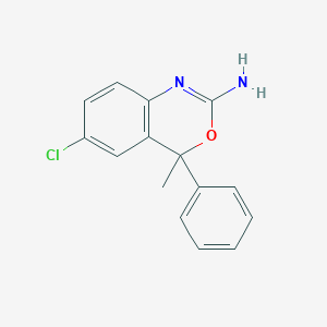 B195893 6-Chloro-4-methyl-4-phenyl-4H-3,1-benzoxazin-2-amine CAS No. 21715-43-5