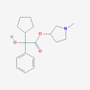 molecular formula C18H25NO3 B195949 N-甲基-3-吡咯烷基环戊基扁桃酸酯 CAS No. 13118-11-1