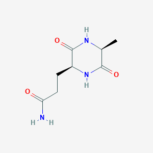 molecular formula C8H13N3O3 B196030 3-((2S,5S)-5-甲基-3,6-二氧代哌嗪-2-基)丙酰胺 CAS No. 268221-76-7