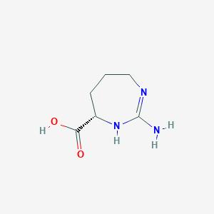 molecular formula C6H11N3O2 B196049 1H-1,3-二氮杂-4-羧酸，六氢-2-亚氨基-，(+)- CAS No. 28958-90-9