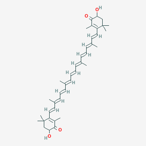 molecular formula C40H52O4 B196054 β,β-胡萝卜素-4,4'-二酮，3,3'-二羟基-，(3S,3'S)- CAS No. 7542-45-2