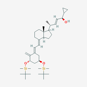 molecular formula C39H68O3Si2 B196319 (1R,4R,E)-4-((1R,3aS,7aR,E)-4-((E)-2-((3S,5R)-3,5-双(叔丁基二甲基甲硅烷基氧基)-2-亚甲基环己亚烷基)乙亚烷基)-7a-甲基八氢-1H-茚-1-基)-1-环丙基戊-2-烯-1-醇 CAS No. 112849-26-0