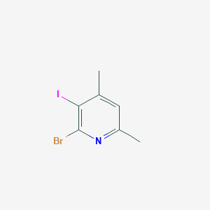molecular formula C7H7BrIN B019645 2-溴-3-碘-4,6-二甲基吡啶 CAS No. 104830-09-3