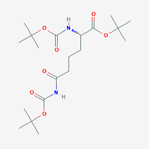 molecular formula C20H36N2O7 B019652 Nα,Nε-双Boc-L-2-氨基己二酸叔丁酯 CAS No. 97347-40-5