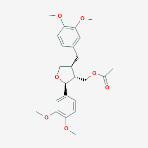 molecular formula C24H30O7 B019658 9-O-乙酰-4,4'-二-O-甲基松脂酚 CAS No. 73354-15-1