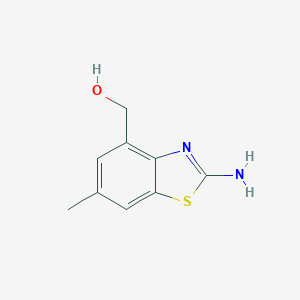 molecular formula C9H10N2OS B019682 4-Benzothiazolemethanol,2-amino-6-methyl-(9CI) CAS No. 106429-21-4