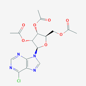 molecular formula C16H17ClN4O7 B019713 (2R,3R,4R,5R)-2-(乙酰氧甲基)-5-(6-氯-9H-嘌呤-9-基)四氢呋喃-3,4-二基二乙酸酯 CAS No. 5987-73-5