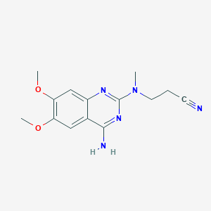 molecular formula C14H17N5O2 B019811 N-(4-氨基-6,7-二甲氧基喹唑-2-基)-N-甲基-2-氰基乙胺 CAS No. 76362-28-2