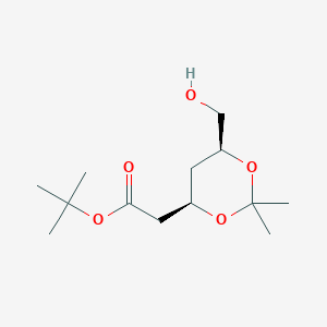 molecular formula C13H24O5 B019821 (4R-顺式)-6-羟甲基-2,2-二甲基-1,3-二氧六环-4-乙酸 1,1-二甲基乙酯 CAS No. 124655-09-0